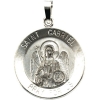 St. Gabriel Medal, 18.5 mm, 14K White Gold