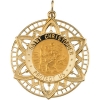 St. Christopher Medal, 32 x 28.50 mm, 14K Yellow Gold