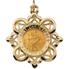 St. Christopher Medal, 28.50 x 26 mm, 14K Yellow Gold