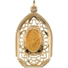 St. Christopher Medal, 31.50 x 19 mm, 14K Yellow Gold