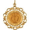 Our Lady of Guadalupe Medal, 31 x 26.50 mm, 14K Yellow Gold