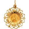 Perpetual Help Medal, 18.5 mm, 14K Yellow Gold