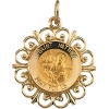 St. Matthew Medal, 18.5 mm, 14K Yellow Gold