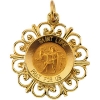 St. Luke Medal, 18.5 mm, 14K Yellow Gold