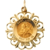 St. Lucy Medal, 18.5 mm, 14K Yellow Gold