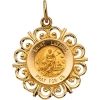 St. Lazarus Medal, 18.5 mm, 14K Yellow Gold