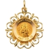 St. Roch Medal, 18.5 mm, 14K Yellow Gold