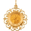 St. Gerard Medal, 18.5 mm, 14K Yellow Gold