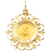 St. Anthony Medal, 18.5 mm, 14K Yellow Gold