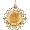 St. Anne Medal, 18.5 mm, 14K Yellow Gold