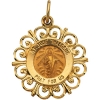 St. Jude Medal, 18.5 mm, 14K Yellow Gold