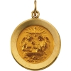Baptism Medal, 14.75 mm, 14K Yellow Gold