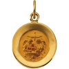 Baptism Medal, 11.5 mm, 14K Yellow Gold