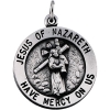 Jesus of Nazareth Medal, 18.3 mm, Sterling Silver