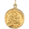 St. Jude Thaddeus Medal, 13 mm, 14K Yellow Gold