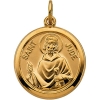 St. Jude Medal, 15.50 mm, 14K Yellow Gold