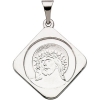 Ecce Homo Medal, 18.8 x 18.8 mm, 14K White Gold
