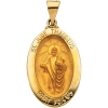 Hollow St. Jude Medal, 23.25 x 16 mm, 14K Yellow Gold