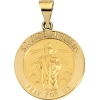 Hollow St. Jude Thaddeus Medal, 18.25 mm, 14K Yellow Gold