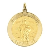 St. Jude Thaddeus Medal, 15 mm, 14K Yellow Gold