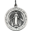 Miraculous Medal, 25 mm, Sterling Silver