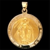 Miraculous Medal, 22 mm, 18K Yellow Gold