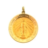 Miraculous Medal, 20.5 mm, 14K Yellow Gold