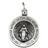 Miraculous Medal, 12 mm, Sterling Silver