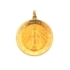 Miraculous Medal, 15 mm, 14K Yellow Gold