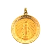 Miraculous Medal, 18 mm, 14K Yellow Gold