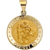 St. Christopher Medal, 23 mm, 18K Yellow Gold