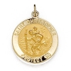 St. Christopher Medal, 15 mm, 14K Yellow Gold