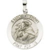 St. Anthony Medal, 15 mm, 14K White Gold