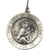 Lady of Mount Carmel Medal, 18.3 mm, Sterling Silver