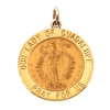 Lady of Guadalupe Medal, 22 mm, 14K Yellow Gold