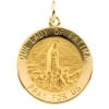 Our Lady of Fatima Medal, 12 mm, 14K Yellow Gold