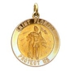 St. Florian Medal, 22 mm, 14K Yellow Gold
