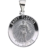 St. Florian Medal, 18 mm, 14K White Gold