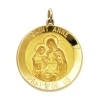 St. Anne Medal, 15 mm, 14K Yellow Gold