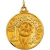 Face of Jesus (Ecce Homo) Medal, 33 mm, 14K Yellow Gold