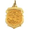 St. Michael Medal, 20 x 14 mm, 14K Yellow Gold