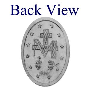 Miraculous Medal, 30 X 20 mm, Sterling Silver - Click Image to Close