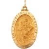 St. Christopher Medal, 08 X 07 mm, 14K Yellow Gold