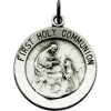 First Communion Medal, 18 mm, Sterling Silver