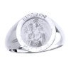 St. Anne Sterling Silver Ring, 18 mm round top
