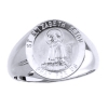 Saint Elizabeth Seton Silver Ring, 18 mm round top