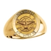Holy Spirit Ring. 14k gold, 18 mm round top