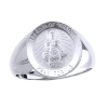 Infant Of Prague Sterling Silver Ring, 15 mm round top