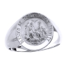 Holy Trinity Sterling Silver Ring, 18 mm round top