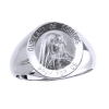 Lady of Sorrows Sterling Silver Ring, 15 mm round top